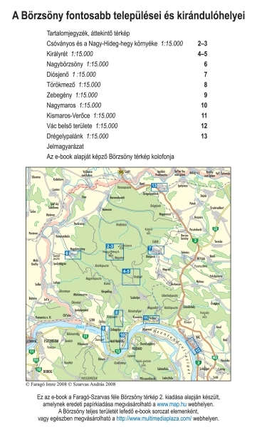 borító: A Börzsöny fontosabb települései és kirándulóhelyei>