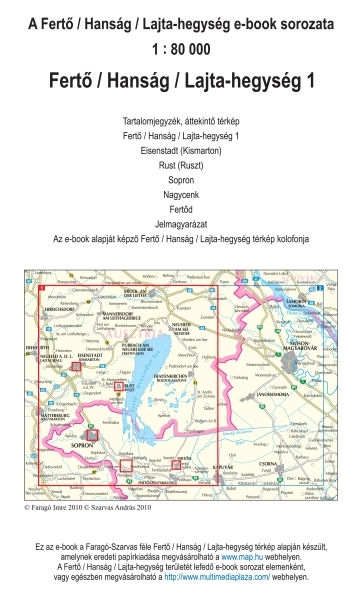 borító: Fertő, Hanság, Lajta-hegység turistatérkép 1>